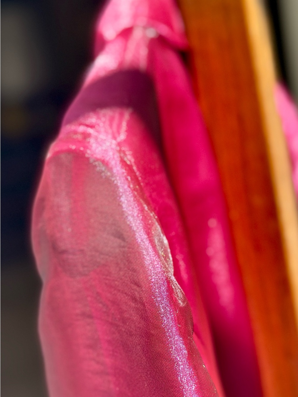 Alex Evenings Shimmer Organza Jacket or Top Raspberry Pink Evening Mother Bride - Picture 14 of 15